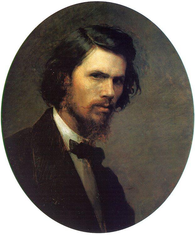 Kramskoy, Ivan Nikolaevich Self Portrait France oil painting art